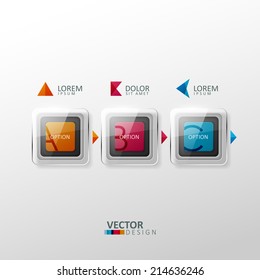 Vector colorful design elements. Template for infographic or web design.