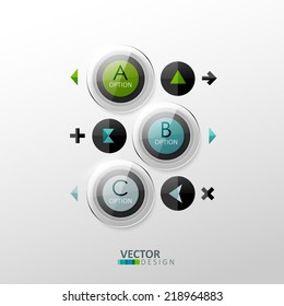 Vector colorful design elements. Template for infographic or web design. 