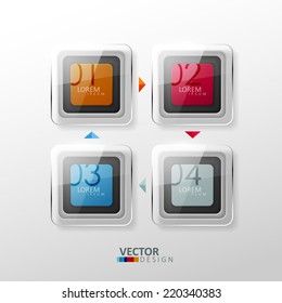 Vector colorful design elements. Template for infographic or web design. 