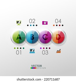 Vector colorful design elements. Template for infographic or web design. 