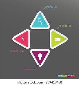Vector colorful design elements. Template for infographic or web design. 