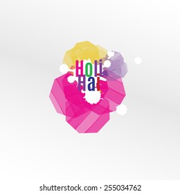 Vector colorful design for holi festival.
