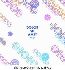 Vector colorful design for your idea. Dynamic circles.