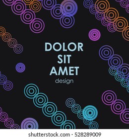 Vector colorful design for your idea. Dynamic circles.