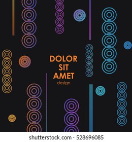 Vector colorful design for your idea. Dynamic circles.