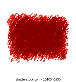 Vector colorful detailed backdrop with crayon scribble texture. Abstract stain isolated on white background.  