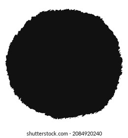 Vector colorful detailed round backdrop with crayon scribble texture. Abstract stain isolated on white background. Design template for poster, card, banner, flyers, invitation, brochure, sale.