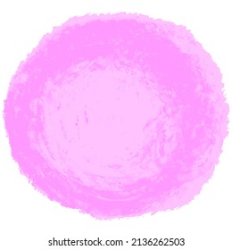 Vector colorful detailed round backdrop with crayon scribble texture. Abstract stain isolated on white background. Design template for poster, card, banner, flyers, invitation, brochure, sale.