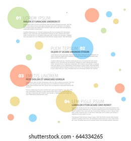 Vector colorful diagram with four steps and circles