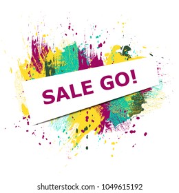 Vector colorful discount background. Abstract texture. Artistic design element. Colorful sale banner. Sale for shopping