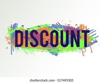 Vector colorful discount background. Abstract texture. Artistic design element. Sale banner