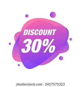 Vector colorful of discount label design template