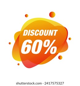 Vector colorful of discount label design template