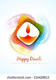 vector colorful diwali diya style background