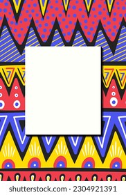 vector colorful doodle chevron and white space children design background
