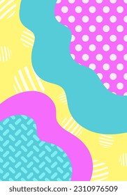 vector colorful doodle freeform shape and patterns abstract background