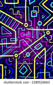 vector colorful doodle geometric lines background