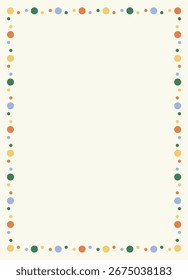 Fondo colorido del borde del marco de los puntos del Vector