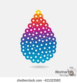 Vector colorful drop sign symbol