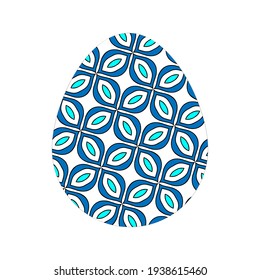 A Vector colorful Easter eggs with abstract pattern isolated on a white background