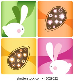 Vector Colorful Easter Icons Set