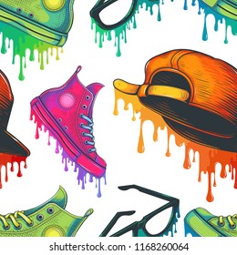 Vector Colorful Fashion Seamless Pattern