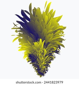 plumas de colores vectoriales para composiciones de carnaval y otros días de celebración