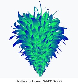 plumas de colores vectoriales para composiciones de carnaval y otros días de celebración