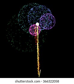 Vector Colorful fireworks