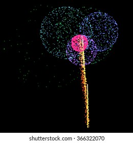 Vector Colorful fireworks