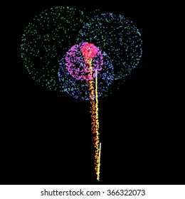 Vector Colorful fireworks