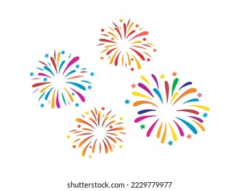 vector colorful fireworks for design element. great for holiday and religious celebration designs.