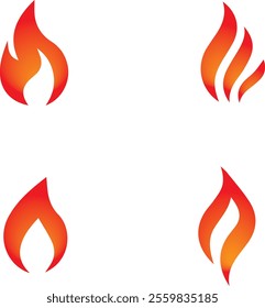 vector colorful flame, fire, fire illustration