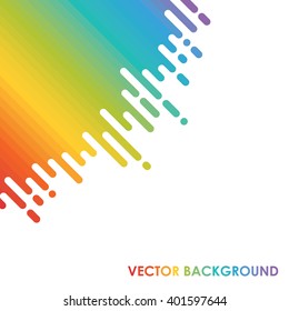 Vector Colorful Flat Background In Rainbow Colors. Abstract Geometric Graphic Design