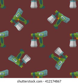 vector colorful flat design fine spray device electrical instrument tool home remodel decoration seamless pattern background
