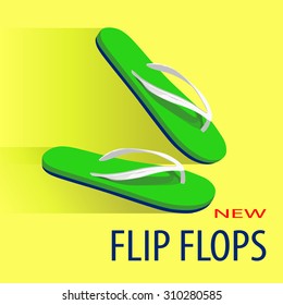 Vector colorful flip flops.