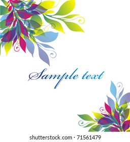 Vector colorful floral background