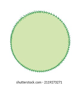 Vector colorful floral frame with leaves illustration. Round beautiful decoration wreath with leaves for invitations, greeting cards, wedding