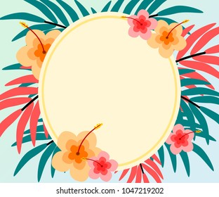 Vector of colorful floral in pastel tone background. There is copy space for writing, marketing and advertising. 