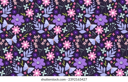 Vector colorful floral pattern design