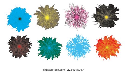 Vector colorful floral pattern, modern design