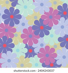 Vector colorful floral seamless pattern design