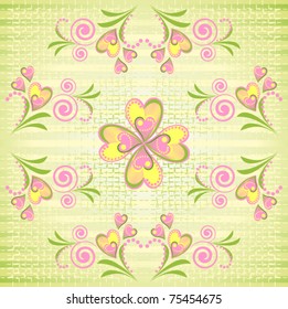 Vector colorful floral seamless pattern