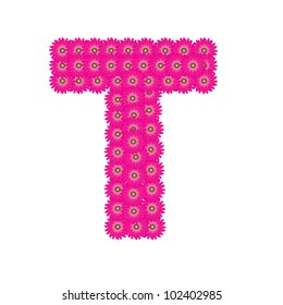 Vector colorful flower font
