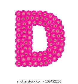 Vector colorful flower font