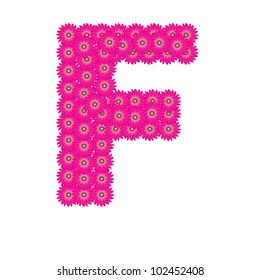 Vector colorful flower font
