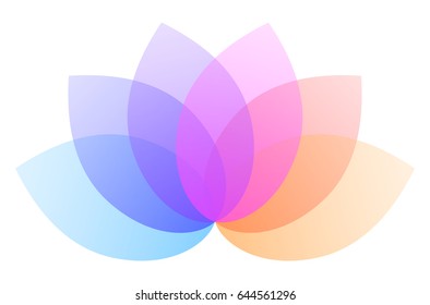 Vector colorful flower icon
