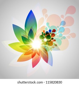 Vector colorful flower illustration