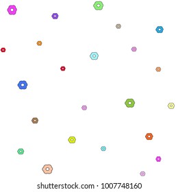 Vector - Colorful flower on white background. Concept for education, children, minimal.