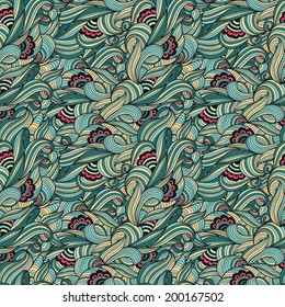 Vector colorful flower seamless pattern background. Elegant texture for backgrounds.